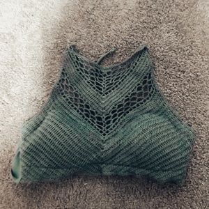 High neck swimsuit top